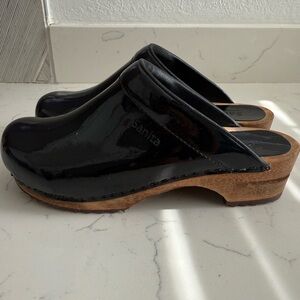 Sanita Black Mules Classic Clogs